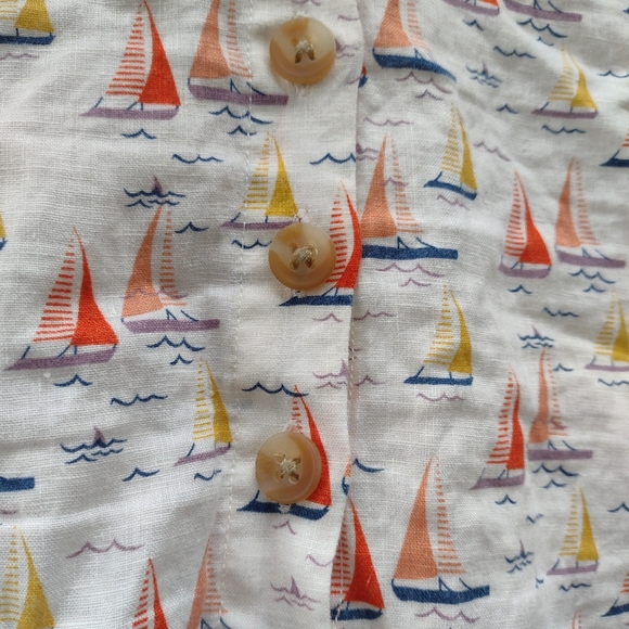 Cynthia Rowley 100% linen sailboat skirt size S - Picture 3 of 5